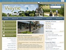 Tablet Screenshot of cityofwayne.org